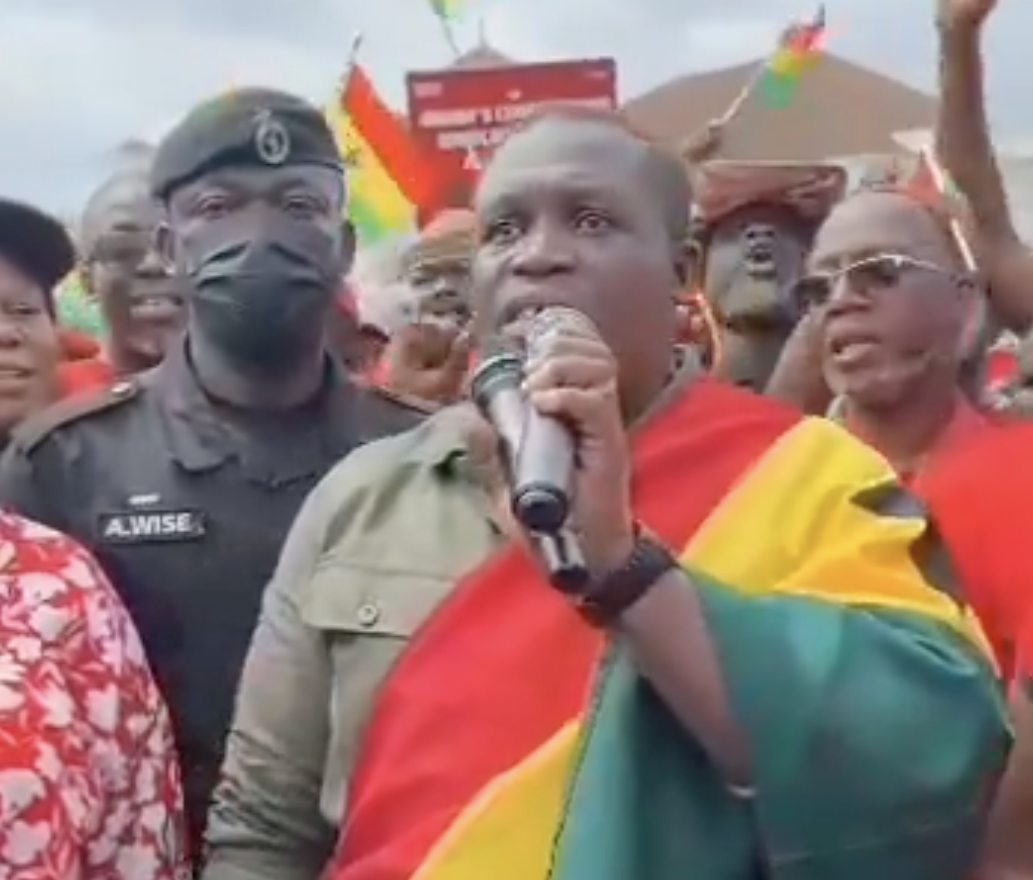 In October 2024, anti-LGBTQ protesters demanded a ruling from the Ghana Supreme Court on the anti-LGBTQ bill that Parliament passed in February. The bill expired without a presidential signature. (Photo courtesy of X/Twitter)